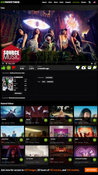 Paysite theme